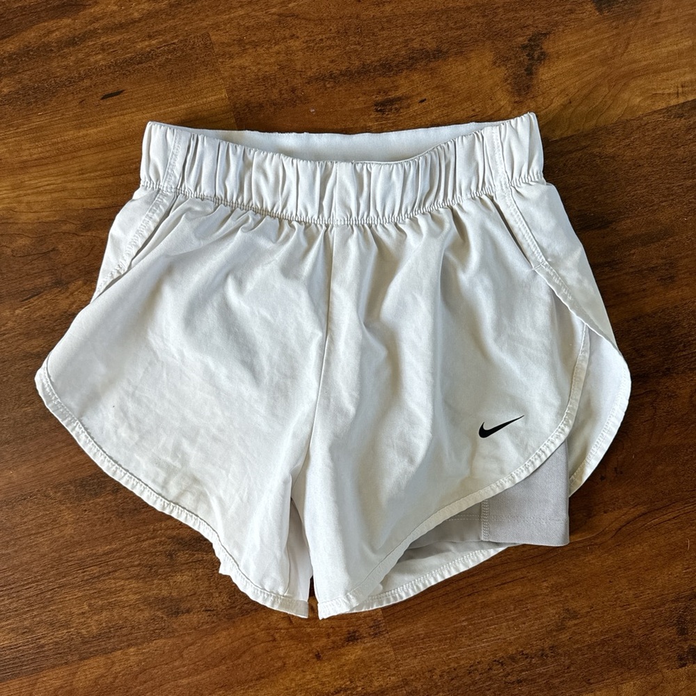 White Nike shorts